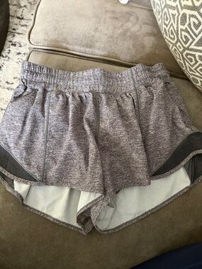 Lululemon hotty hot Heather Gray Athletic Shorts